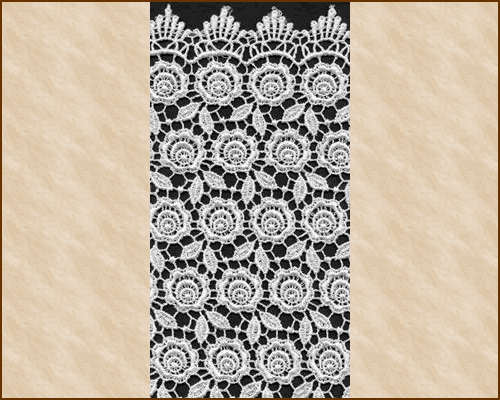 SPECIAL ORDER (min purchase req'd), Venise Lace Fabric, Roses, 40 inch wide, 4 yard minimum